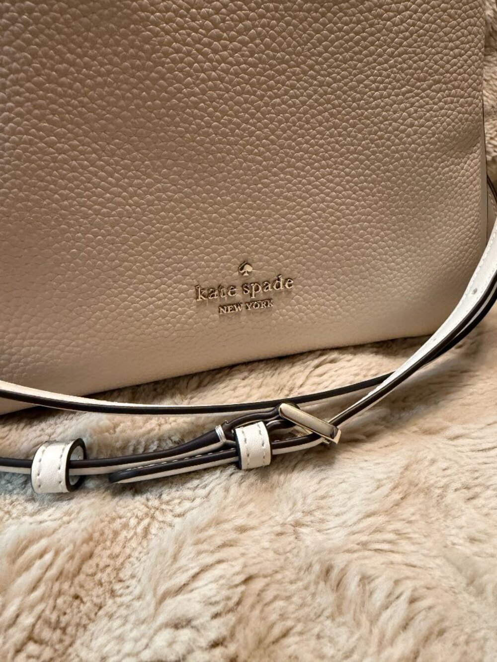 NWOT Kate Spade Handbag Satchel Crossbody White Cream Tan - Picture 2 of 6